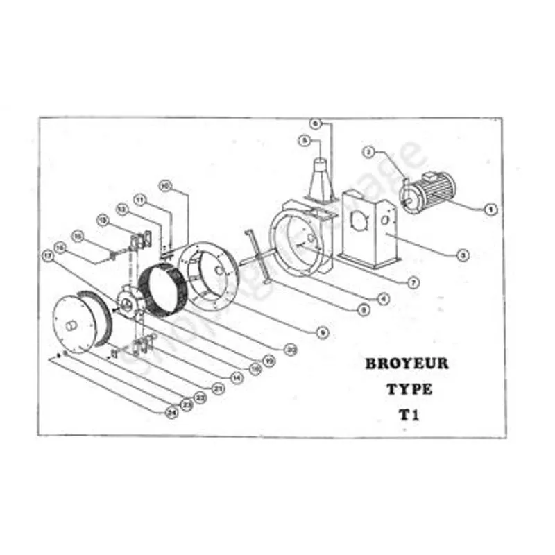 Pièces détachées pour broyeur T1