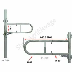 Barriere pour bovins : portillon anti-retour simple CK industries