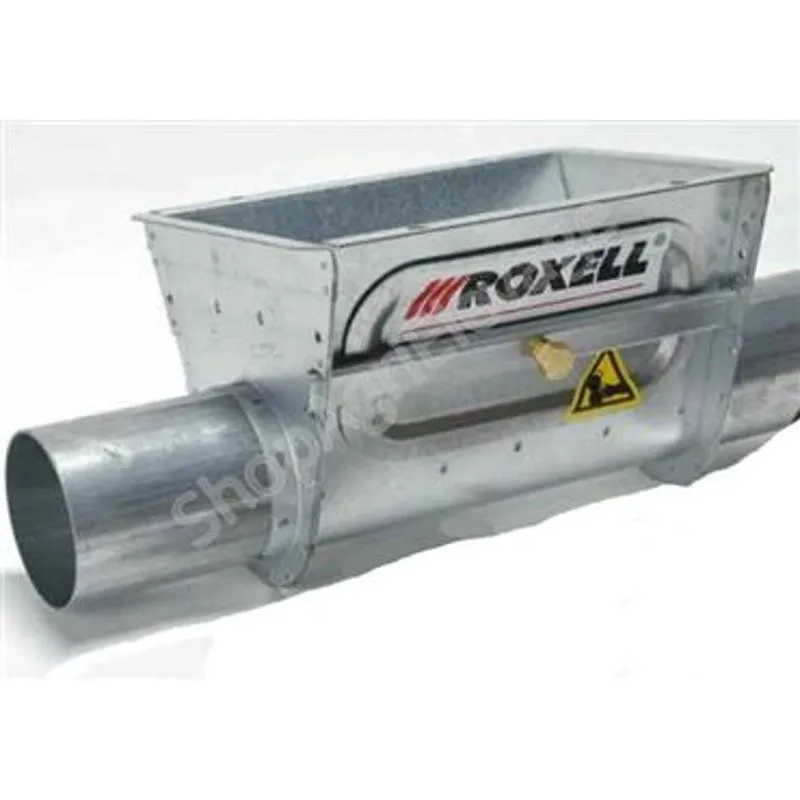 L'embase nu seul de la marque Roxell en acier galvanisé, vu de profil.