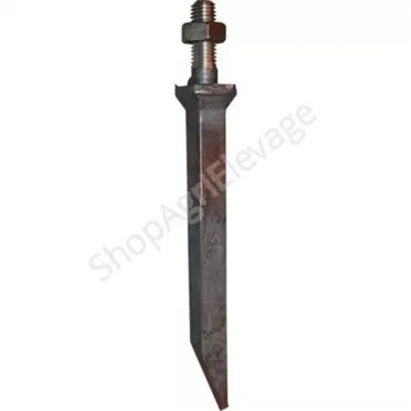 Dent de herse fixe collet carre 16x180x45x14mm pour les matériels de travail du sol