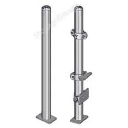 Poteau sur platine d.76mm l.1.10m nu ou complet - Tubulaire Ovin / Caprin