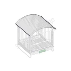 Ratelier pour bovins : protection integrales toit 4 faces (chvx)