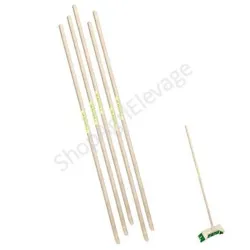 Lot de 5 manche en hêtre de 150 cm pour balai brosse