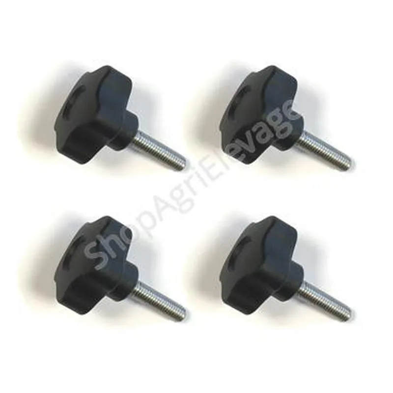 4 boutons de serrage moletés pour capot d’abreuvoir inox LB et GV