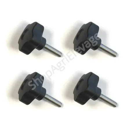 4 boutons de serrage moletés pour capot d’abreuvoir inox LB et GV