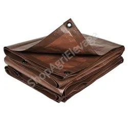 Bâche à bûches marron 140g/m² – Protection bois extérieur