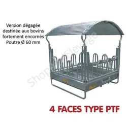 Ratelier pour bovins : ratelier 4 faces type p.t.f