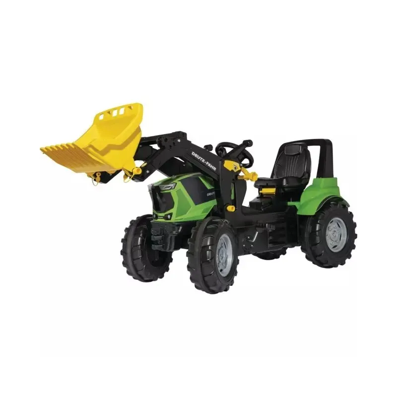 TRACTEUR A PEDALES DEUTZ 8280 TTV AVEC CHARGEUR ET SIEGE REGLABLE ROLLY TOYS