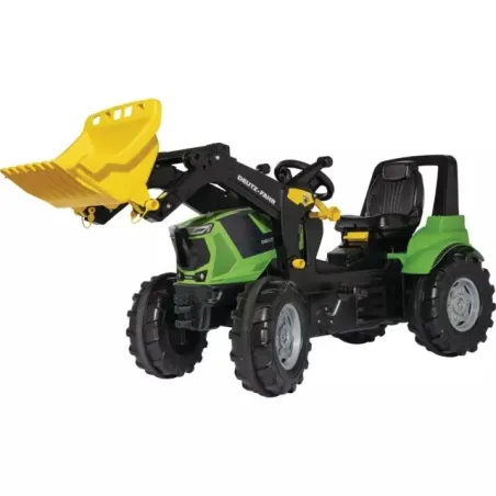 TRACTEUR A PEDALES DEUTZ 8280 TTV AVEC CHARGEUR ET SIEGE REGLABLE ROLLY TOYS