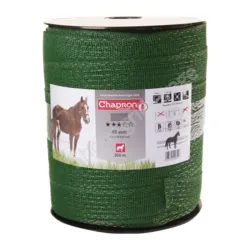 Ruban 40 mm 8 fils inox Ø 0,20 mm vert ou blanc  - Clôture chevaux