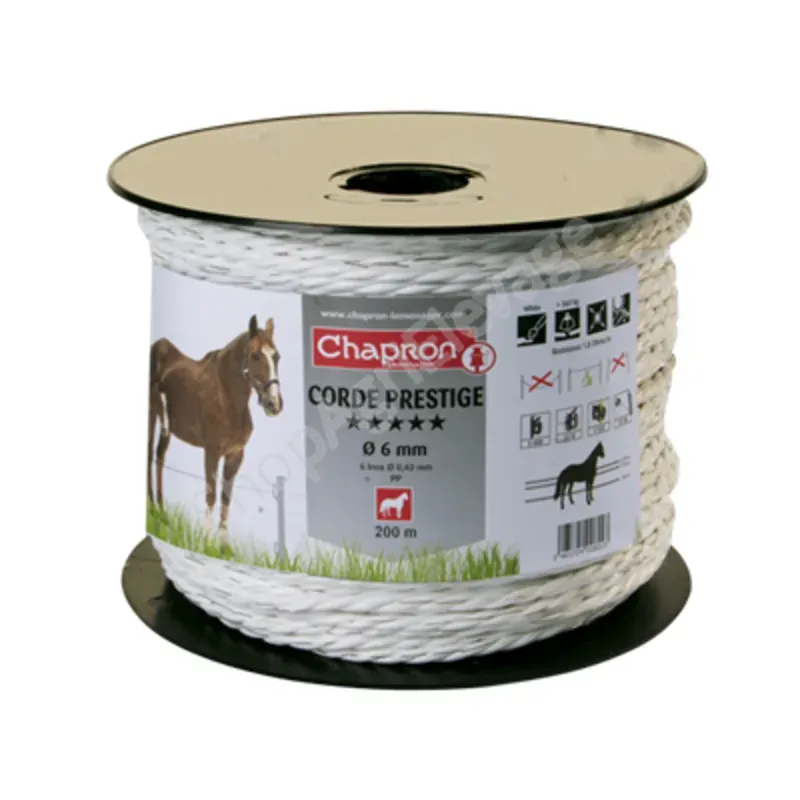 CORDE PRESTIGE Ø 6 mm BLANC 200 M   - Cloture