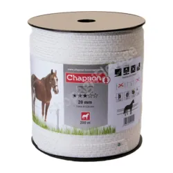 Ruban 20 mm 5 fils inox Ø 0,20 mm - Clôture chevaux