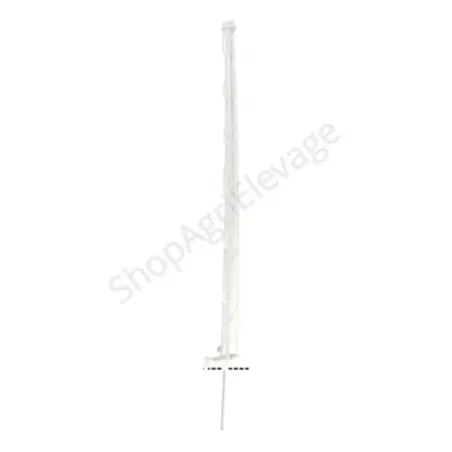 Piquet plastique 1,05 M Blanc    7 iso avec système blocfil  - Gibier