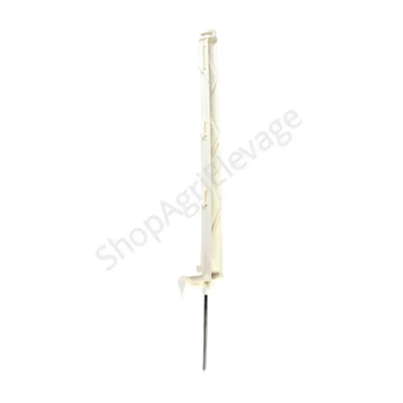 Piquet plastique 0,70 M Blanc    4 iso avec système blocfil  - Gibier