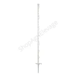 Piquet plastique standard 1,60 M Blanc 8 fils - Cloture