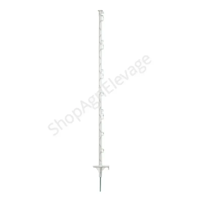 Piquet plastique standard 1,60 M Blanc 8 fils - Cloture