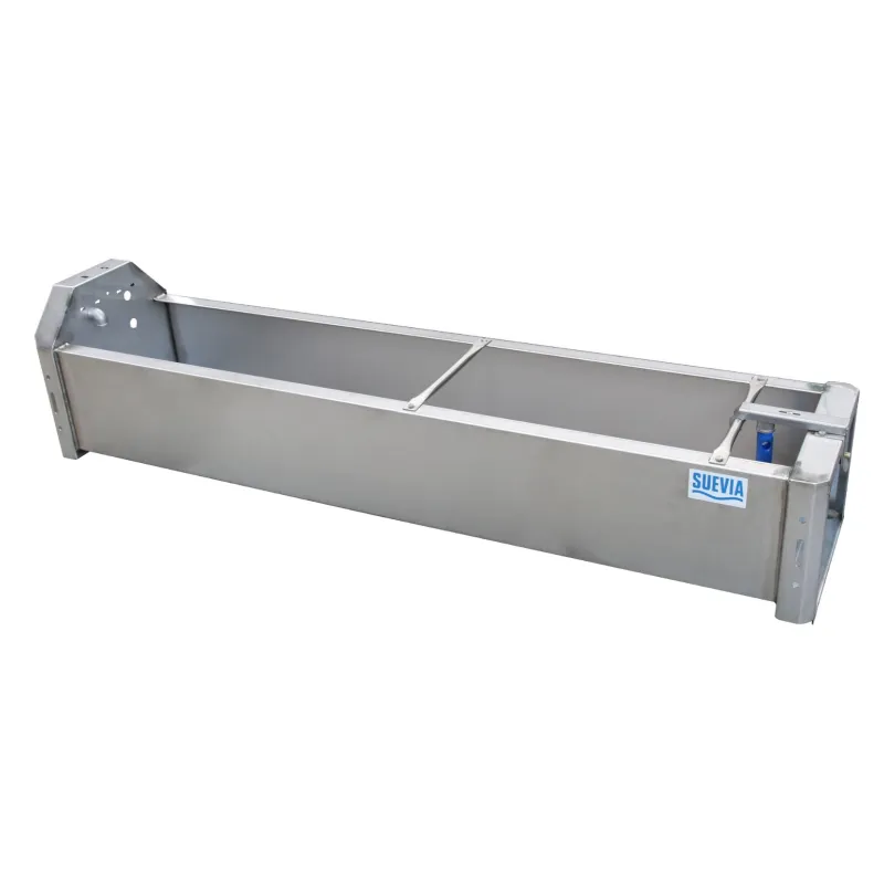 Abreuvoir grand volume Suevia en acier inoxydable sans flotteur, idéal pour la récupération d'eau de pré-refroidisseur.