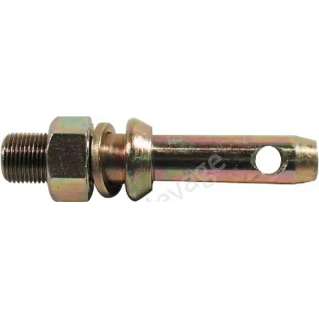 Axe d'attelage simple à visser 22-20 mm avec un filetage de 20x1.5 mm vu de face de la marque Fournial.