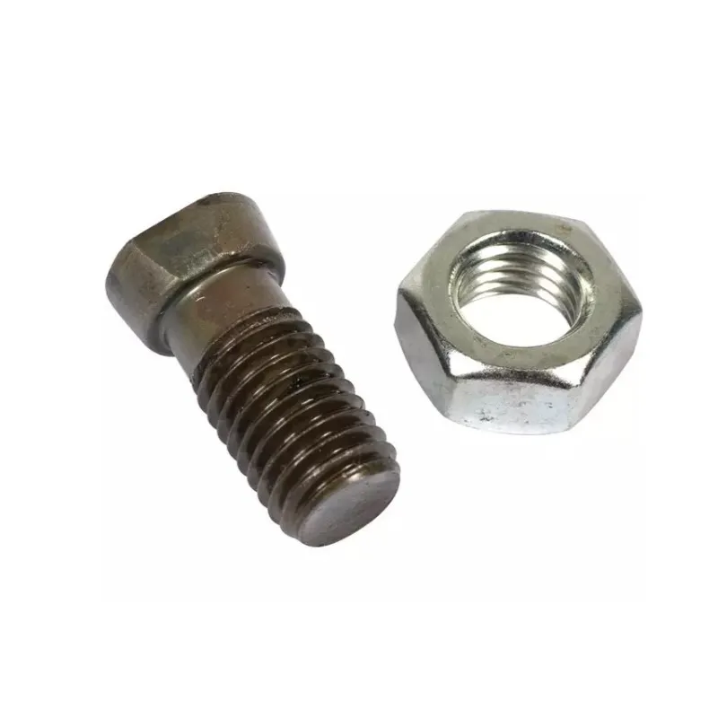 Boulon tête conique 1 méplat 14x34 mm de la classe 12.9 brut de la marque Fournial, vue de face.
