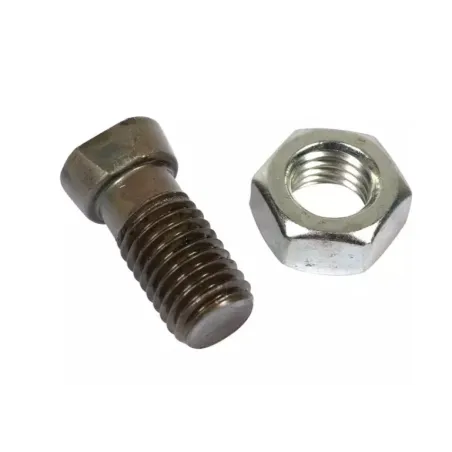 Boulon tête conique 1 méplat 14x34 mm de la classe 12.9 brut de la marque Fournial, vue de face.