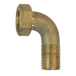Coude orientable, 3/4" x 1/2" m/f avec joint, de la marque Rico Suevia, vu de profil.