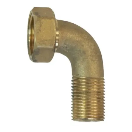 Coude orientable, 3/4" x 1/2" m/f avec joint, de la marque Rico Suevia, vu de profil.