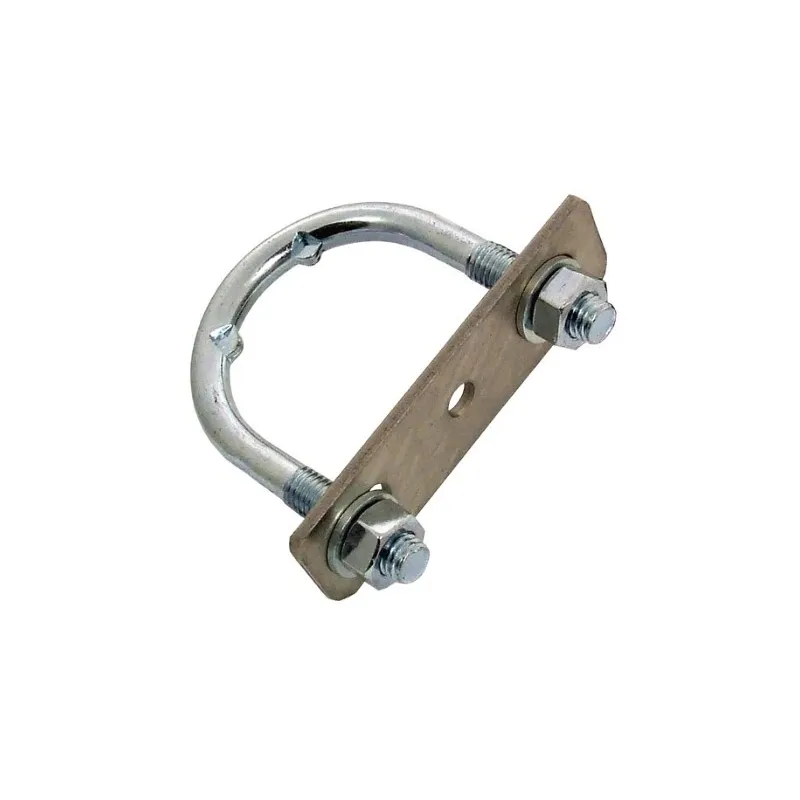Etrier 1 1/2"-2" avec une contre-plaque de renfort de la marque RicoSuevia. Vu de profil.