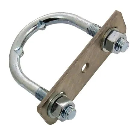 Etrier 1 1/2"-2" avec une contre-plaque de renfort de la marque RicoSuevia. Vu de profil.