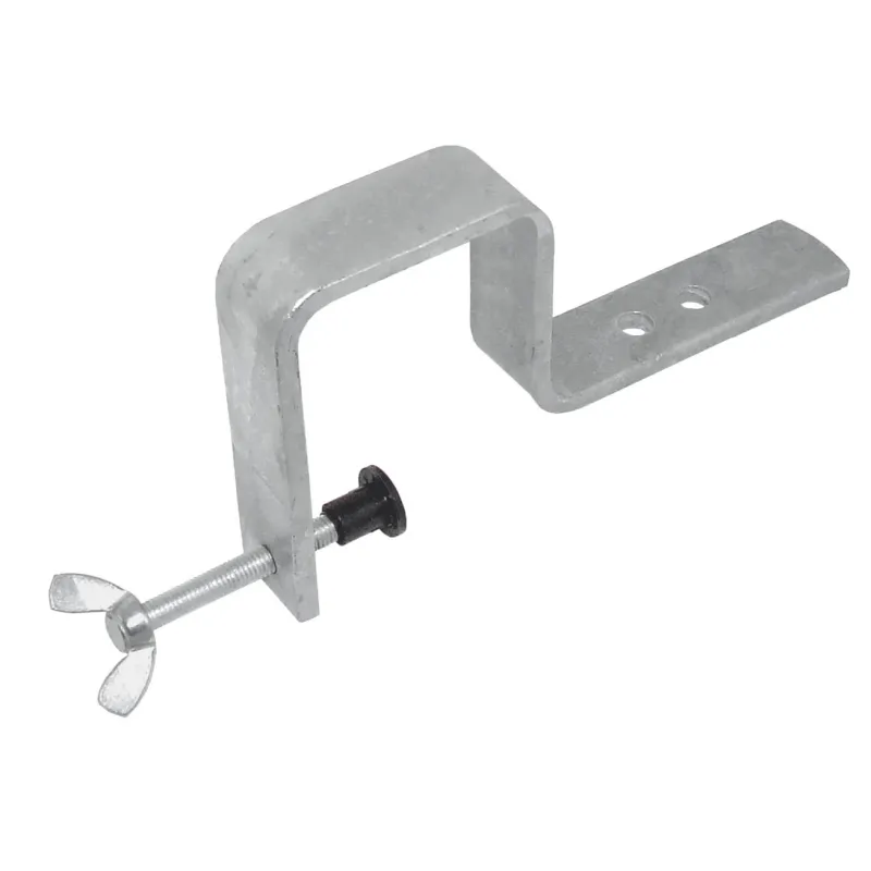 Etrier de fixation pour flotteur modèle 509 et sa vis de la marque Rico Suevia. Vu de profil
