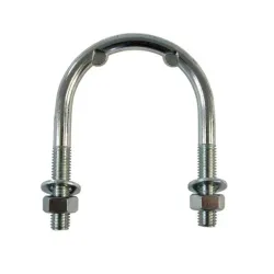 Etrier de fixation galva 21/2" soit 77 mm de la marque Rico Suevia, vu de face.
