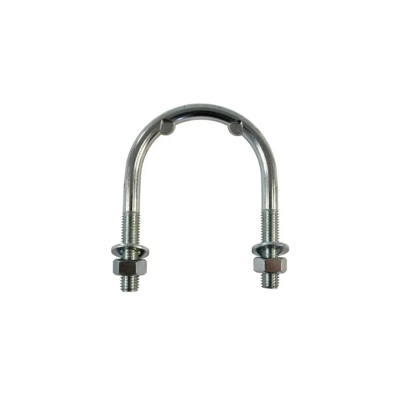 Etrier de fixation galva 21/2" soit 77 mm de la marque Rico Suevia, vu de face.