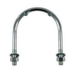 Etrier de fixation en galva de dimension 3 1/2" soit 102 mm de la marque Rico Suevia, vu de face.