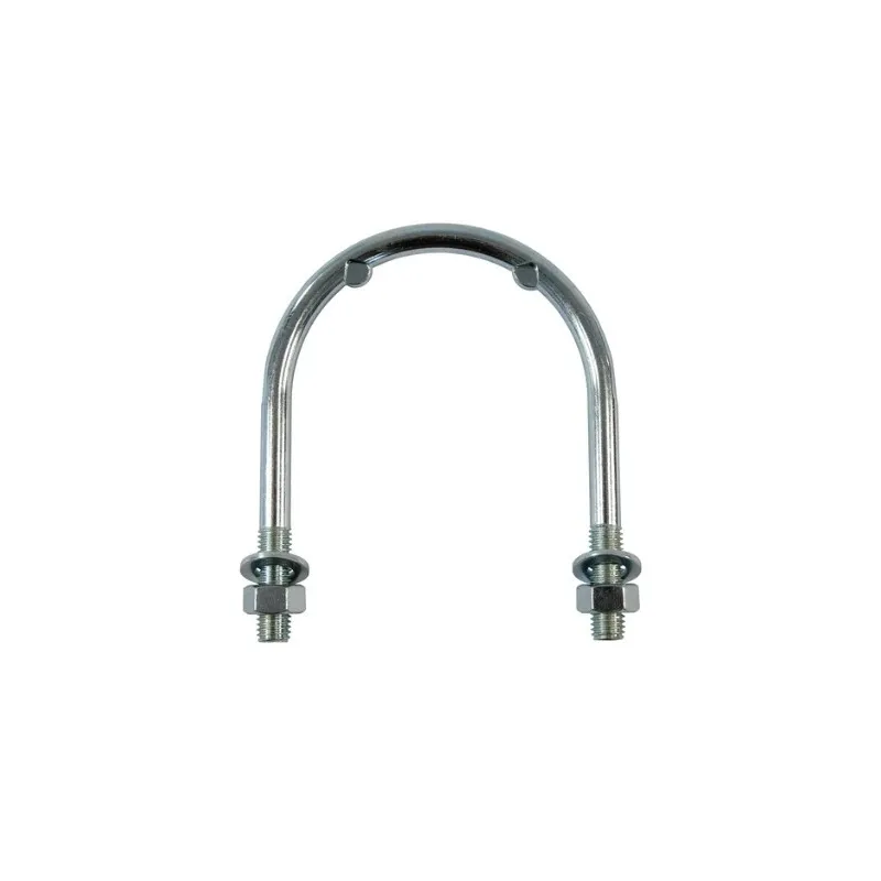 Etrier de fixation en galva de dimension 3 1/2" soit 102 mm de la marque Rico Suevia, vu de face.