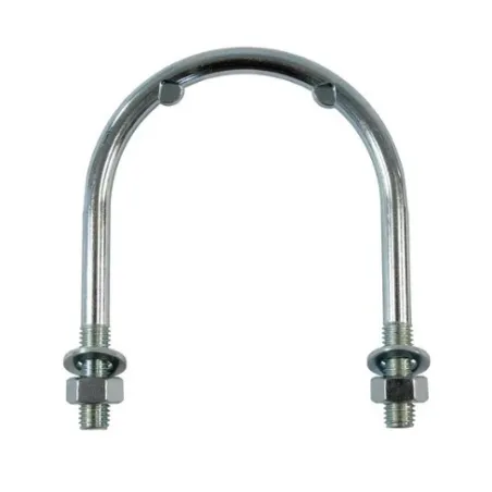 Etrier de fixation en galva de dimension 3 1/2" soit 102 mm de la marque Rico Suevia, vu de face.