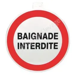 Panneau baignade interdite.