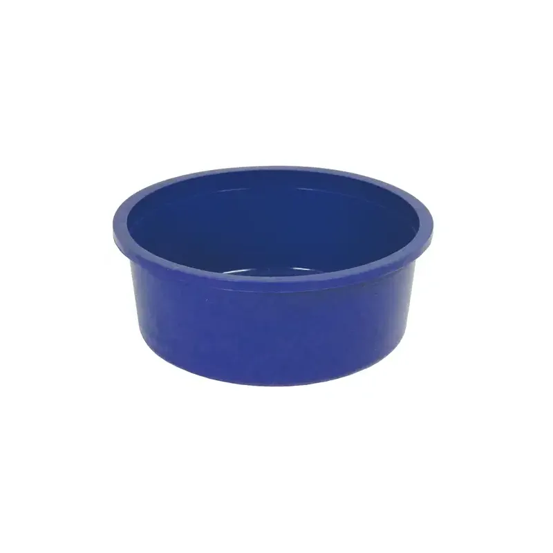 Le mangeoire de 5L pour veaux de couleur bleu et vu de face de la marque Rico Suevia.