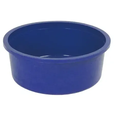 Le mangeoire de 5L pour veaux de couleur bleu et vu de face de la marque Rico Suevia.