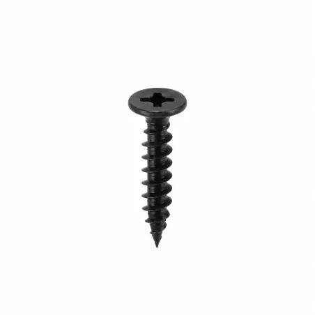 Vis placoplâtre avec une tête cruciforme en phosphate noir, de la marque fournial .