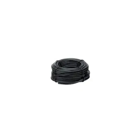 Tuyau en plastique noir en rond. Vu de face et de la marque Clotseul.