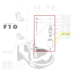 Schéma du tube poussoir présent sur le F10 de la marque La Buvette.