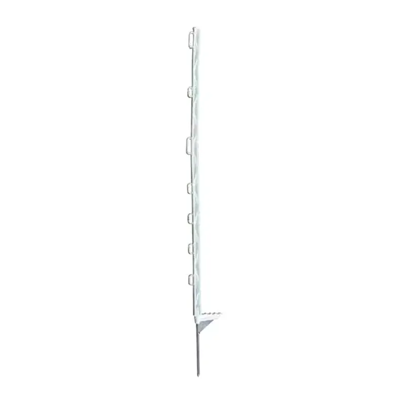 Le piquet plastique de couleur blanc, de taille 1.5 m avec une bêche renforcée, de la marque Clotseul.
