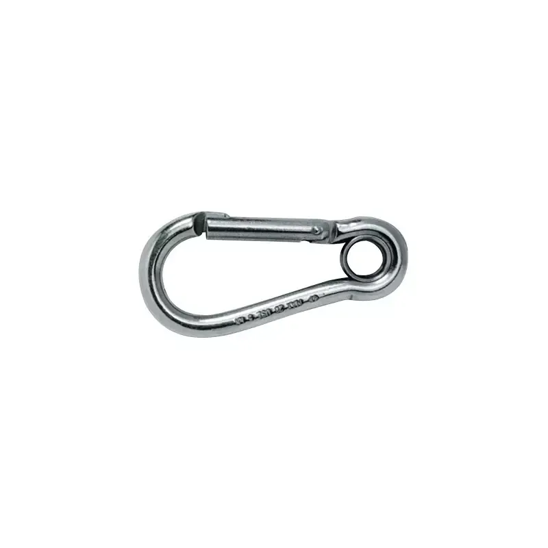 Le mousqueton Alpin à œil de 9 mm de diamètre en acier zingué. vu de face et de la marque Fournial.
