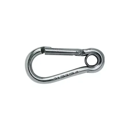 Le mousqueton Alpin à œil de 9 mm de diamètre en acier zingué. vu de face et de la marque Fournial.
