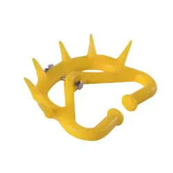 Anneau anti tété plastique de couleur jaune conçu pour les bovins adultes, de la marque Clotseul.