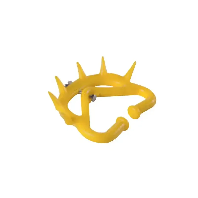 Anneau anti tété plastique de couleur jaune conçu pour les bovins adultes, de la marque Clotseul.