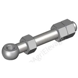 Barriere pour bovins : tige a oeil d.22mm avec 3 ecrous