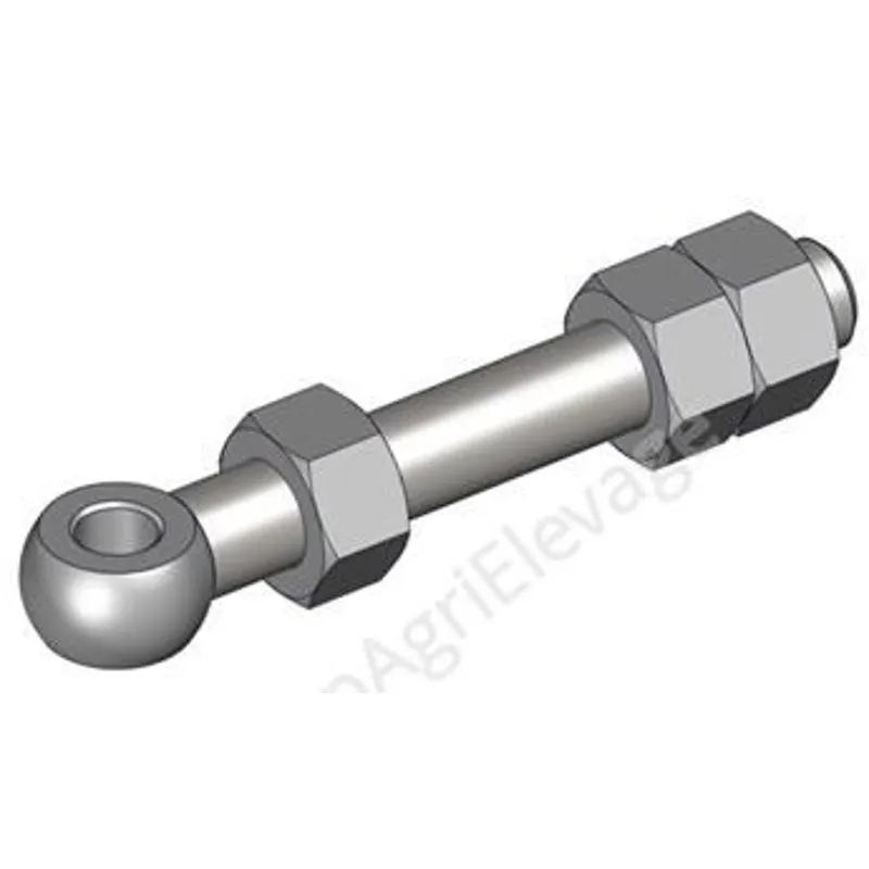 Barriere pour bovins : tige a oeil d.22mm avec 3 ecrous