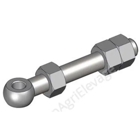 Barriere pour bovins : tige a oeil d.22mm avec 3 ecrous