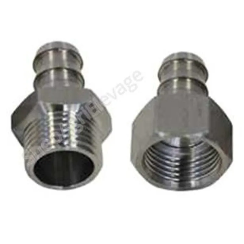 Raccord en Inox pour tuyau souple ½" - Abreuvement