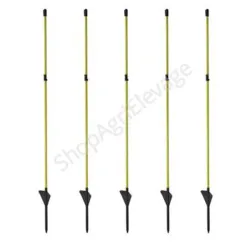Piquet fibre de verre OVAL jaune avec 2 iso h.110 cm- Clôture - Bovins